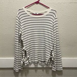 LNA Striped Sweater with tie sides